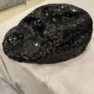 Black Sequinned Cap